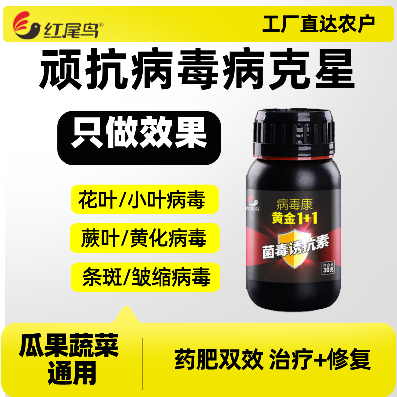 毒病微生物康1+1喷施微量元素土壤活化增产胺黄化小叶花叶条斑病
